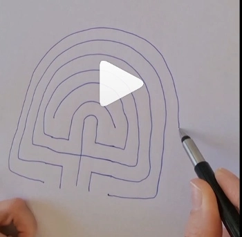7 circuit labyrint tekenen