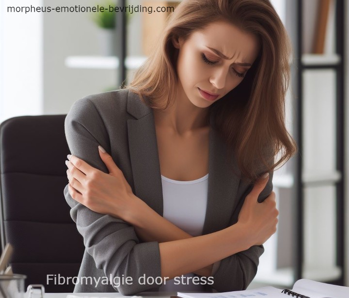 vrouw met fibromyalgie door stress