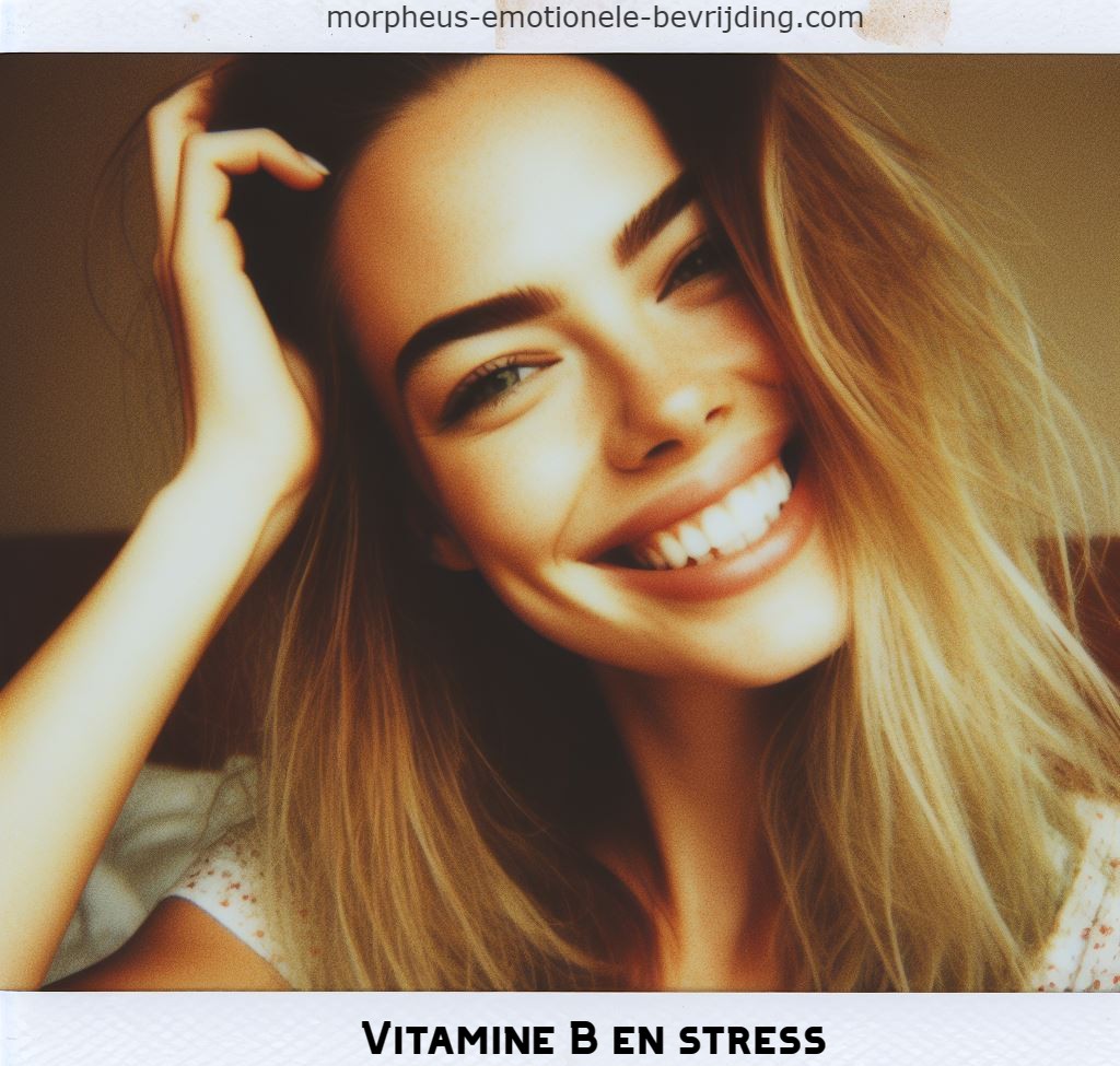 vrouw blij met vitamine b bij stress