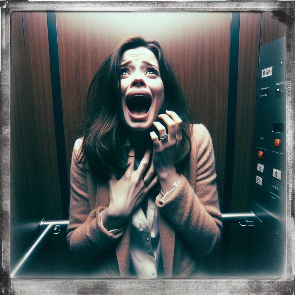 Vrouw in lift vraagt zich af hoe ontstaat claustrofobie?