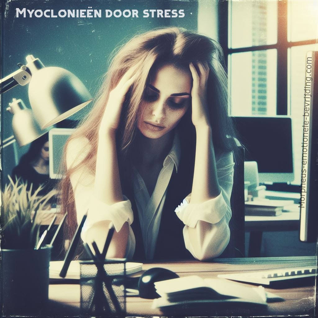 vrouw met myoclonieën door stress